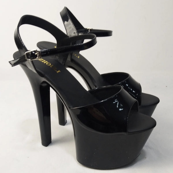 Sandalias de mujer con punta abierta y tacón alto de 17 cm