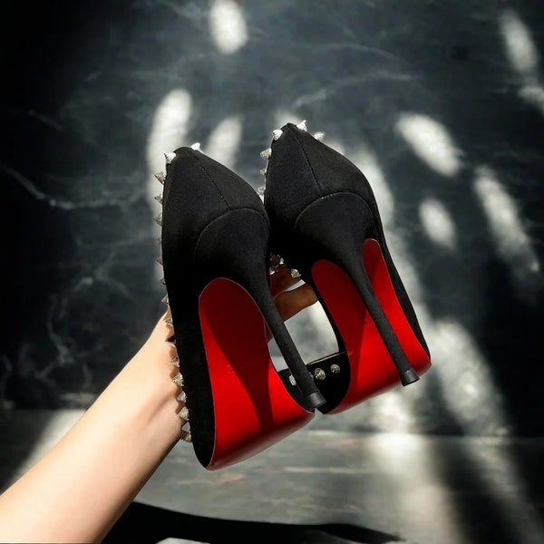 Rivet side empty high heels for women