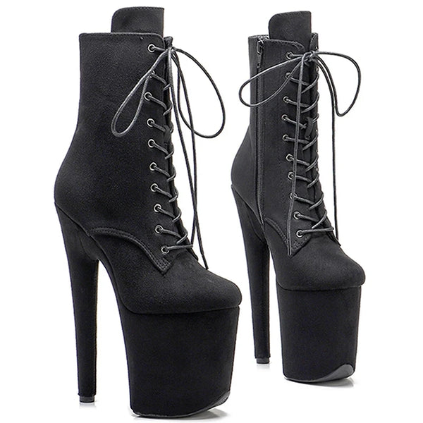 20CM/8Inch Ankle Boots Extreme High Heels Women's Shoes
