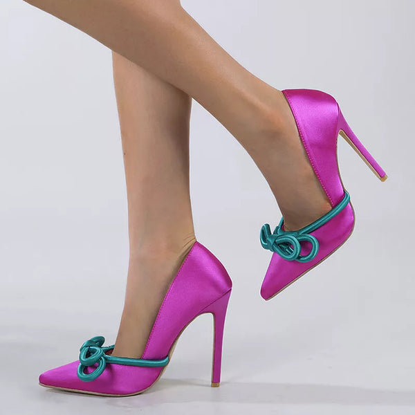 Runway Style Silk Butterfly-Knot Women Pumps