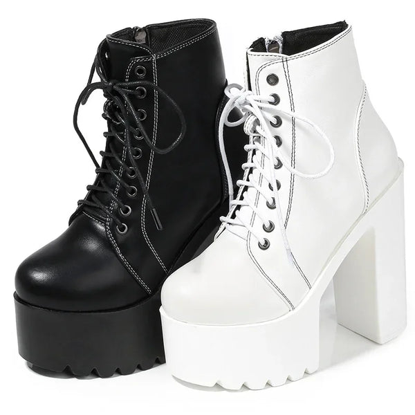 Fashion New Waterproof 15CM Thick high-heeled shoes woman pumps