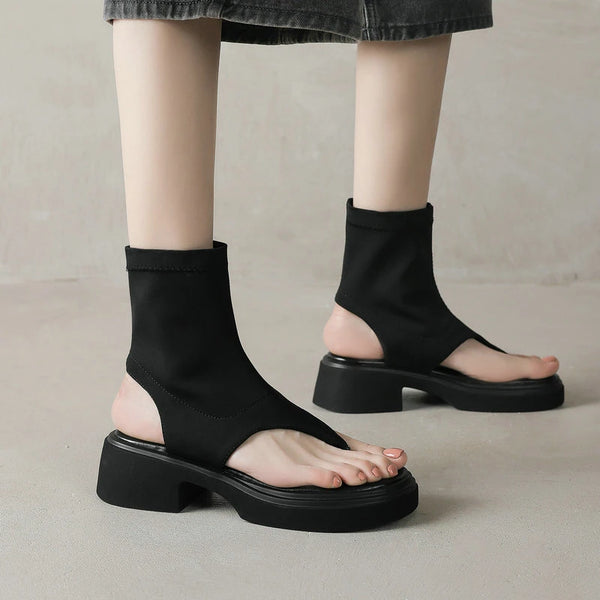 New Women High Heel Shoes Platform Square Heel Ladies Sandals