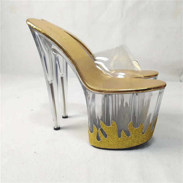 20CM/8 inches PVC Upper Exotic High Heel Platform Party  Slippers
