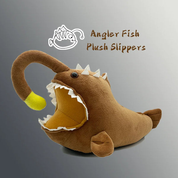 New Monkfish Slippers Funny Anglerfish Plush Slipper
